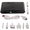 20000mAh Dual-USB Smart Mobile Power Bank External Battery with Nine Kinds of Connectors for iPhone 5 / 4 & 4S / New iPad / iPad 2 / PSP / Digital Cameras / Other Mobile Phones(Black)